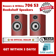 Load image into Gallery viewer, [🎶SG] Bowers &amp; Wilkins 706 S3 Stand Mount Bookshelf Speakers - 1 Pair (B&amp;W)
