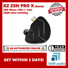 Load image into Gallery viewer, [🎶SG] KZ ZSN PRO X, 1DD 10mm +1BA 25Ω, HIFI Audio, In-Ear Earphones 26dB noise isolation, C-pin with mic.
