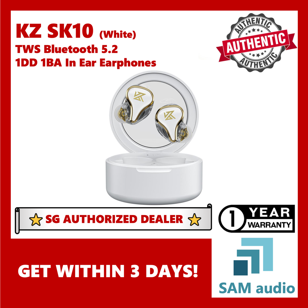 [🎶SG] KZ SK10, 1BA 1DD TWS Bluetooth 5.2 In-Ear Earphones, Hifi Audio