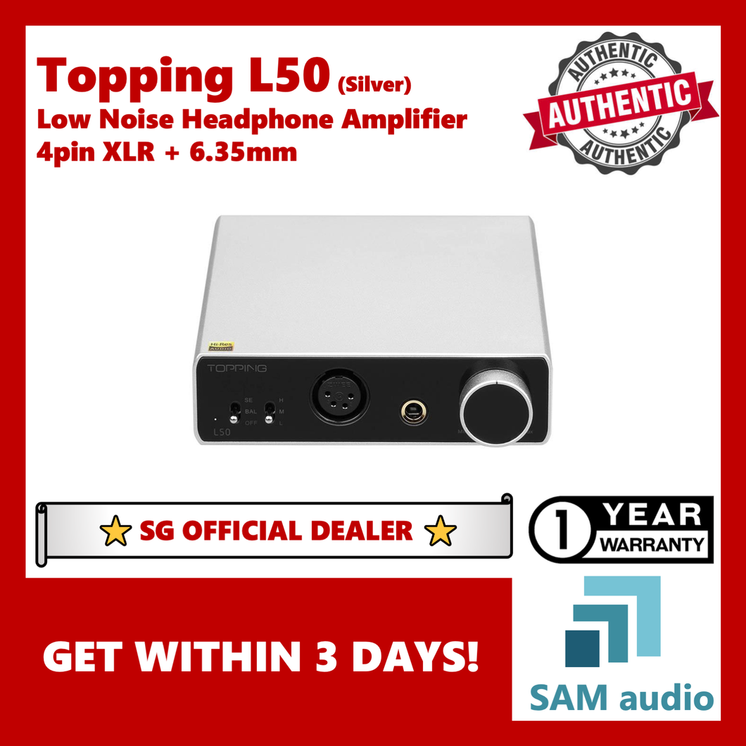 [🎶SG] TOPPING L50, Headphone Amplifier, NFCA Modules, Ultra Low Noise, HiFi Audio