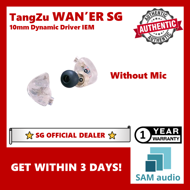 [🎶SG] TANGZU WAN'ER S.G (WANER WAN ER) 10MM DYNAMIC DRIVER IEM