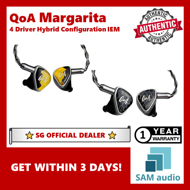 🎶SG] Kinera QoA Margarita, 2EST + 1DD + 1BA Hybrid IEM with interchan –  SAM Audio SG