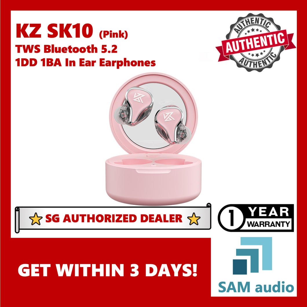 [🎶SG] KZ SK10, 1BA 1DD TWS Bluetooth 5.2 In-Ear Earphones, Hifi Audio