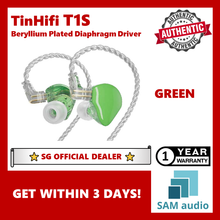 Load image into Gallery viewer, [🎶SG] TINHIFI T1S BERYLLIUM PLATED DIAPHRAGM HIFI EARPHONES
