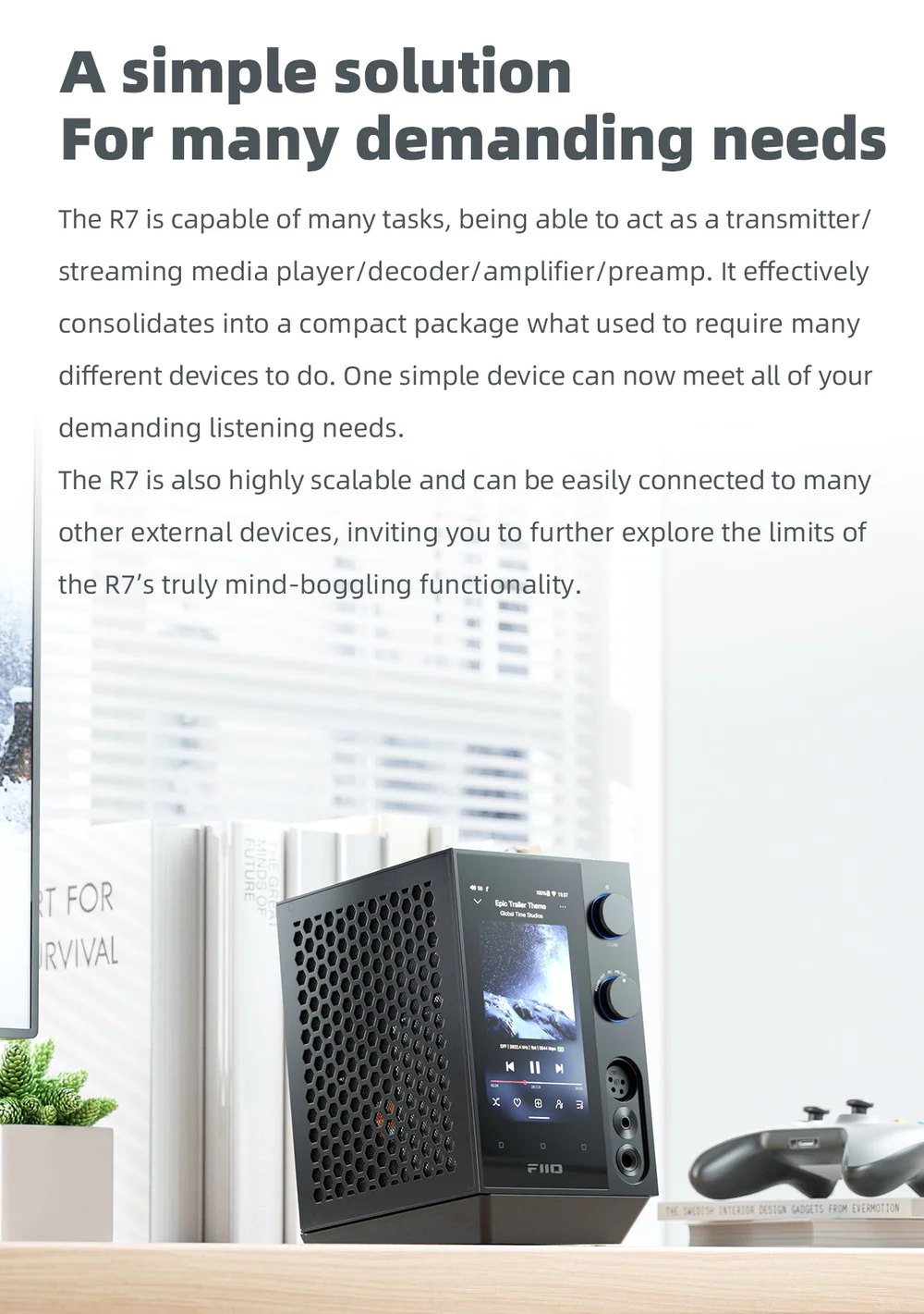 🎶SG] FIIO R7 Desktop High Resolution Transmitter, Streamer, DAC, Ampl – SAM  Audio SG