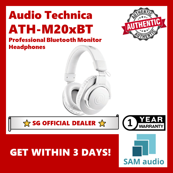 [🎶SG] Audio Technica ATH-M20xBT Professional Bluetooth Monitor Headphones